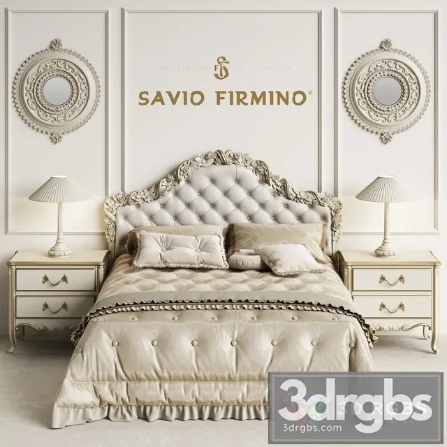 Savio Firmino 1696 Bed 3D Model Download Savio Firmino 1696 Bed 3D Model Download