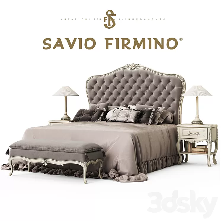 Savio Firmino 3141 Bed 3D Model Savio Firmino 3141 Bed 3D Model