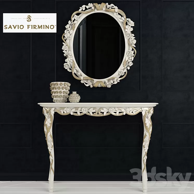 Savio Firmino Console 3125 Mirror 4484 Vazes 3D Model