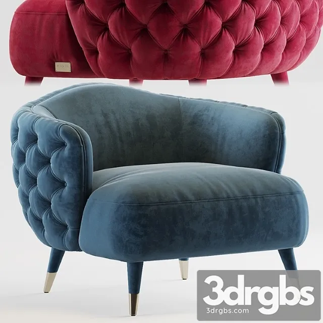 Savoi armchair by black tie 3D Model Download