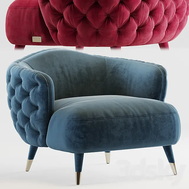 Savoi Armchair by black tie 3D Model Savoi Armchair by black tie 3D Model