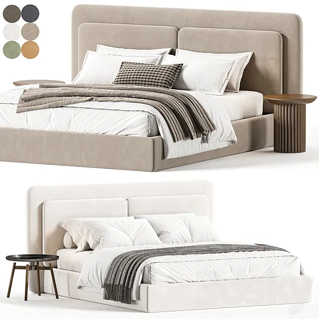 Savona double bed 3D Model