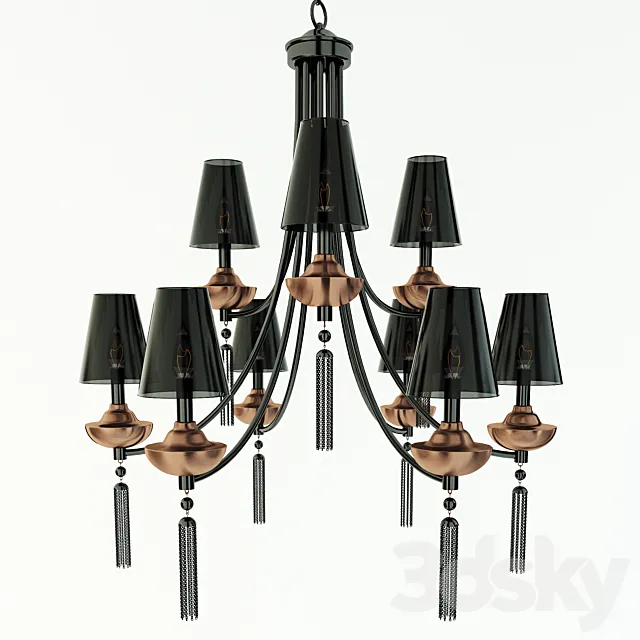 Savoy House Avington 9 Light Chandelier 3DModel Savoy House Avington 9 Light Chandelier 3DModel