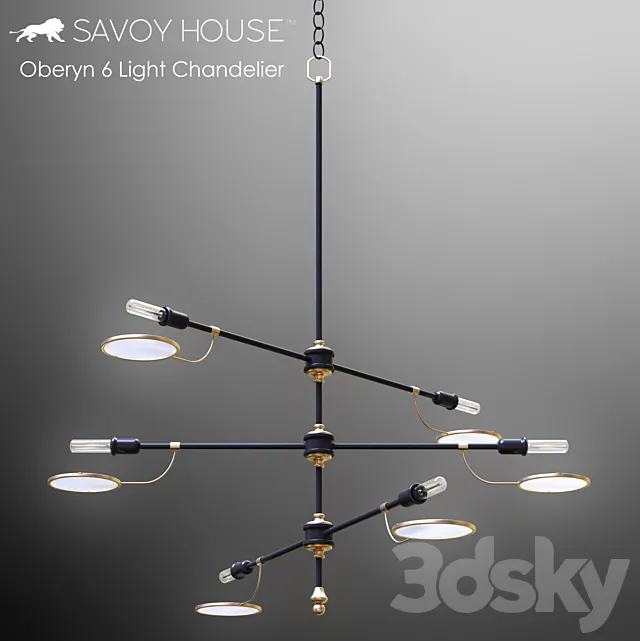 Savoy House Oberyn 6 Light Chandelier 3DModel Savoy House Oberyn 6 Light Chandelier 3DModel