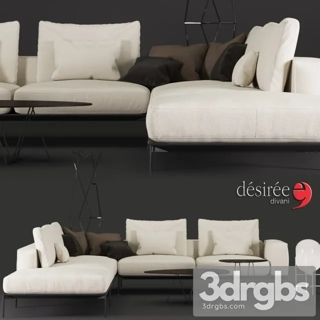 Savoye Desiree Divani Sofa 3D Model Download