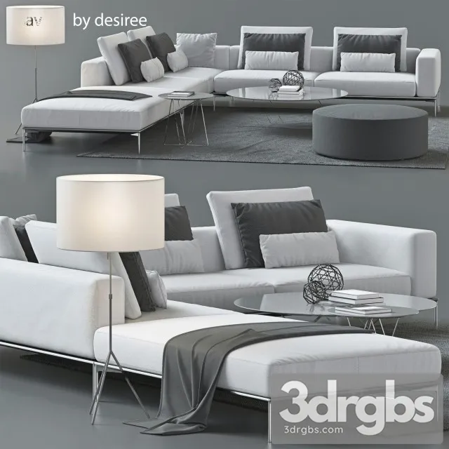 Savoye Desiree Sofa 01 3D Model Download