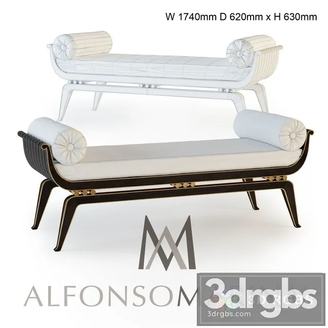 Sawa Alfonso Marina Ebanista Millau Bench 3D Model Download Sawa Alfonso Marina Ebanista Millau Bench 3D Model Download