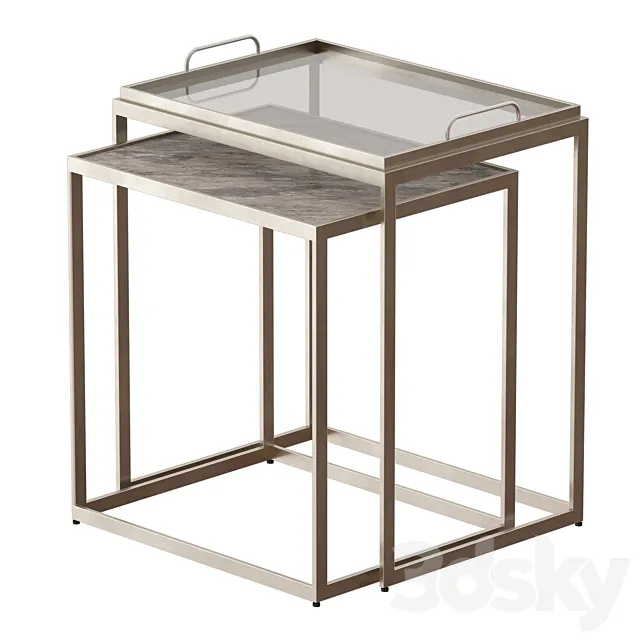 Saylor Nesting End Tables (Crate and Barrel) 3D Model