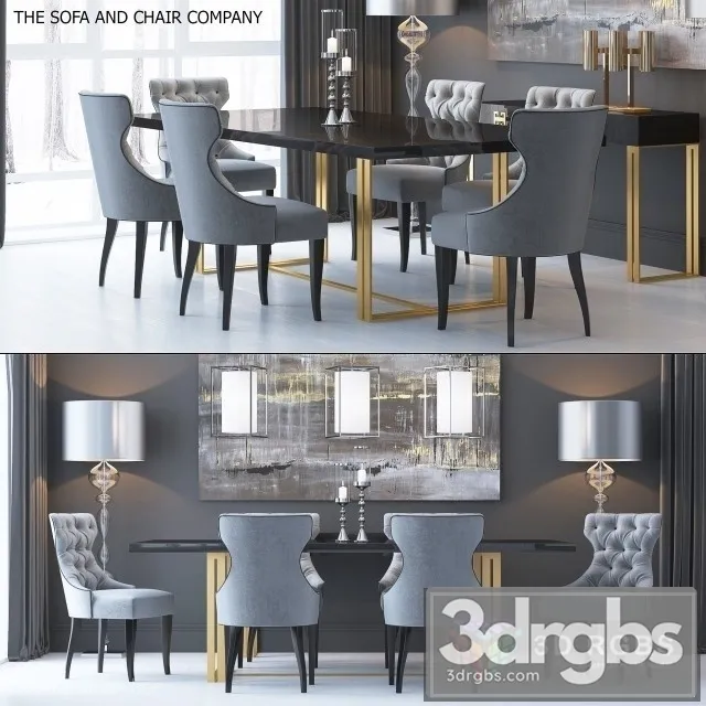 SC Dining Luxury Set 3D Model Download