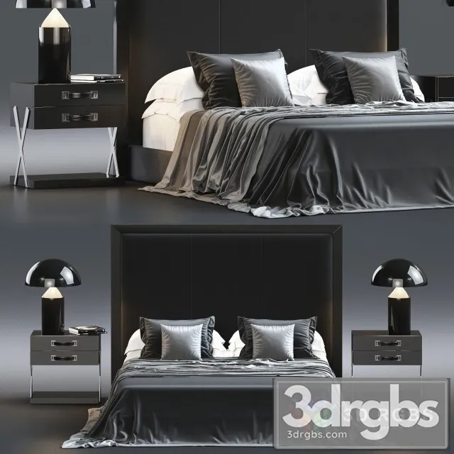 SC Moderm Black Bed 3D Model Download SC Moderm Black Bed 3D Model Download