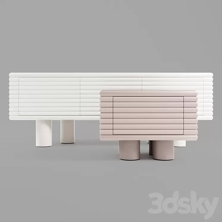 Scala Sideboard & Scala Chest of Drawers 3D Model Scala Sideboard & Scala Chest of Drawers 3D Model