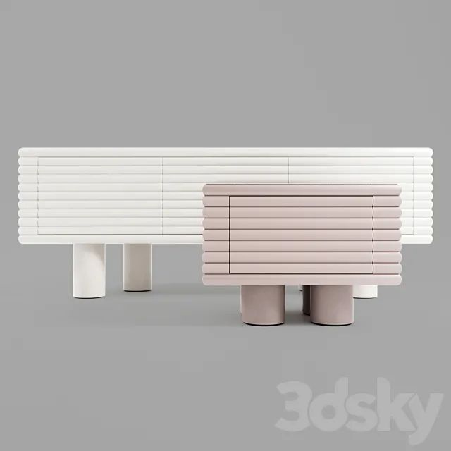 Scala Sideboard & Scala Chest of Drawers 3DModel Scala Sideboard & Scala Chest of Drawers 3DModel