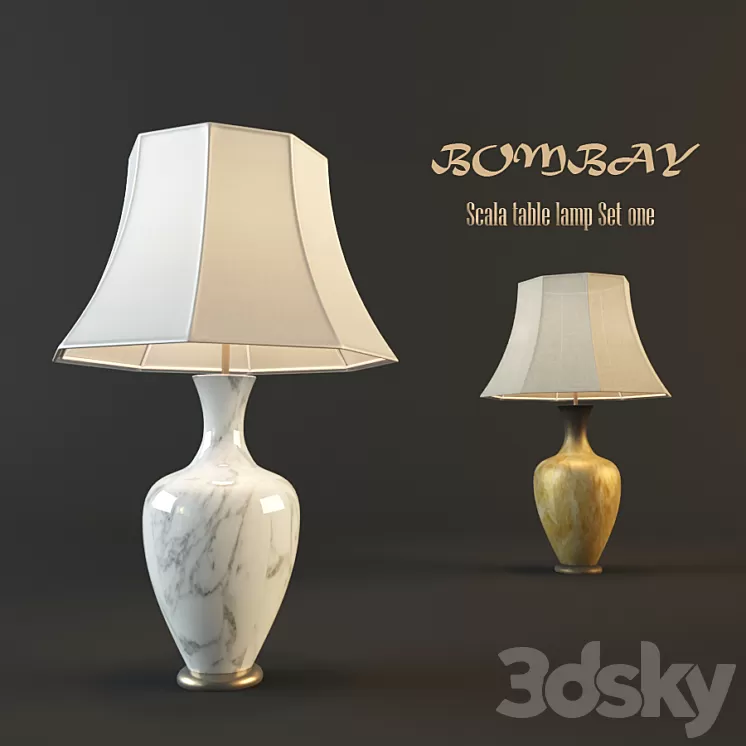 Scala Table Lamp Set One 3D Model Scala Table Lamp Set One 3D Model