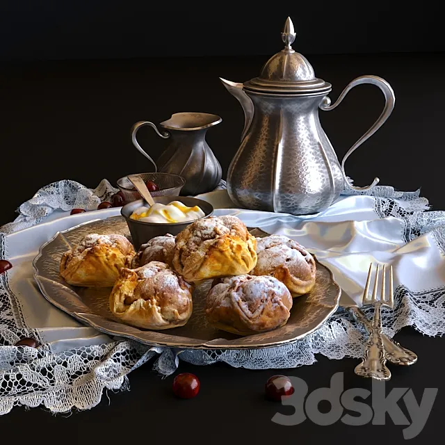 Scalded and metal utensils 3DModel