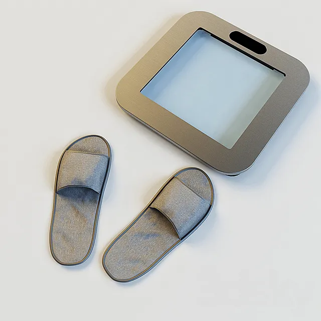Scales and slippers 3D Model Scales and slippers 3D Model