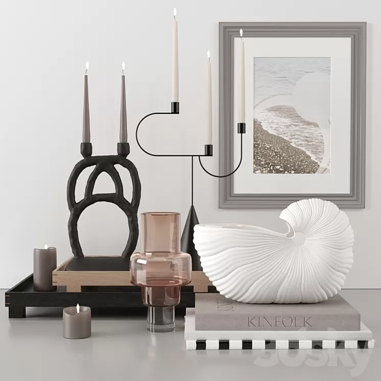 Scandi Decorative Set 3D Model