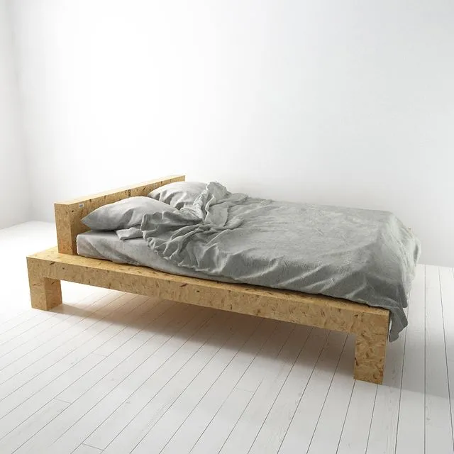 Scandinavian bed 3D Model Scandinavian bed 3D Model