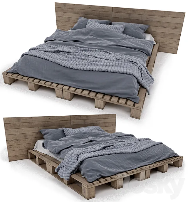Scandinavian bed 3DModel Scandinavian bed 3DModel