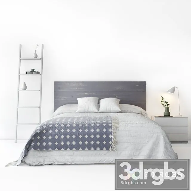 Scandinavian Bed Set 2 3D Model Download Scandinavian Bed Set 2 3D Model Download