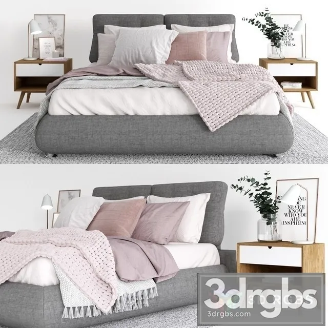 Scandinavian Bedroom Set 01 3D Model Download Scandinavian Bedroom Set 01 3D Model Download