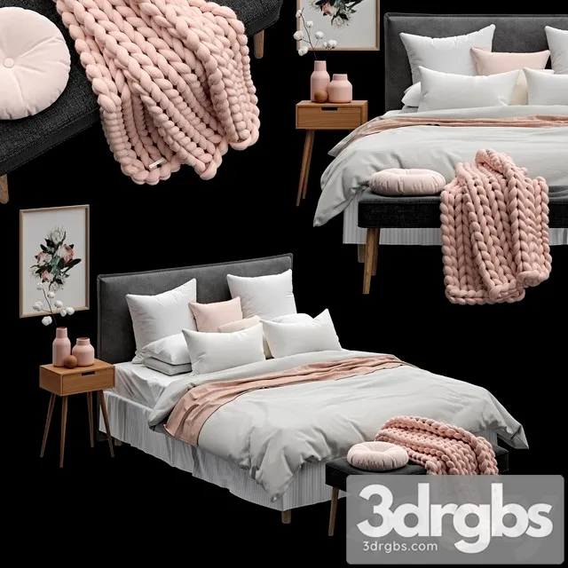 Scandinavian Bedroom Set 01 3D Model Download Scandinavian Bedroom Set 01 3D Model Download