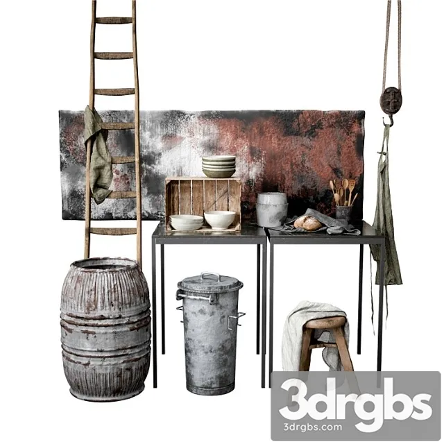 Scandinavian decorative set 3D Model Download