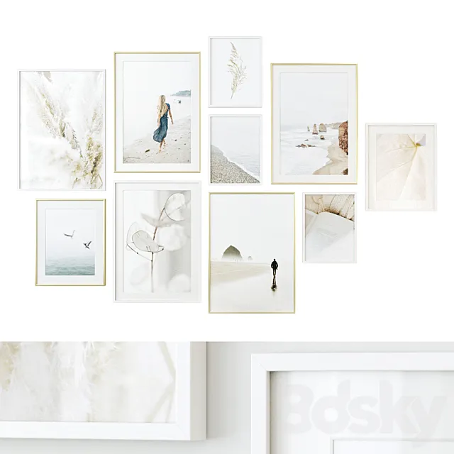 Scandinavian gallery wall 3D Model