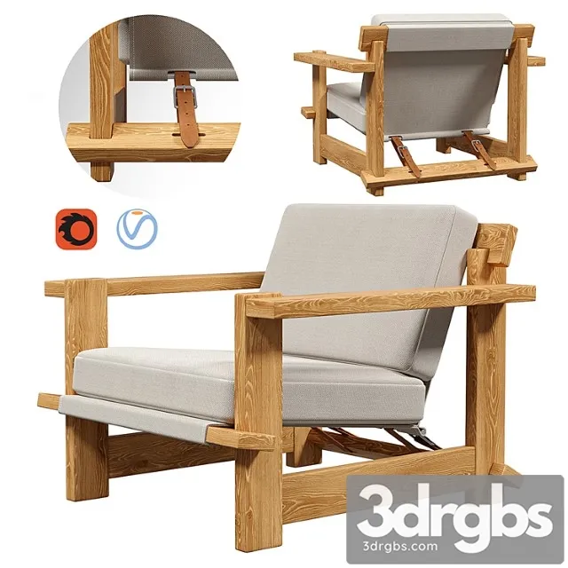 Scandinavian lounge chair 3D Model Download