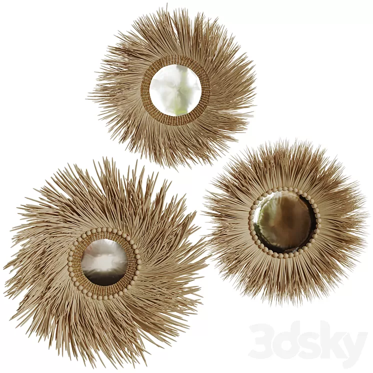 Scandinavian mirrors 2 3D Model Scandinavian mirrors 2 3D Model