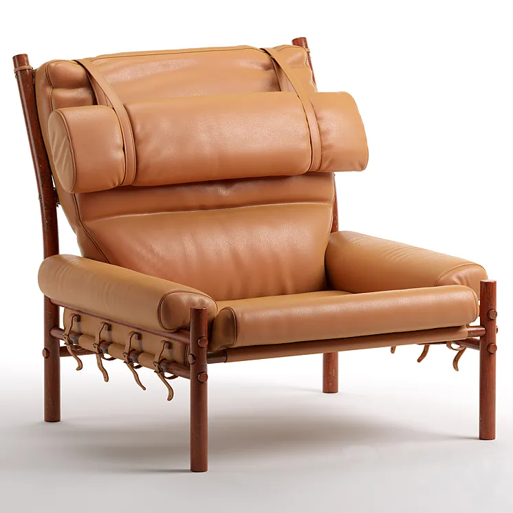 Scandinavian Modern Arne Norell Leather Inca Lounge Chair 3D Model Free Download