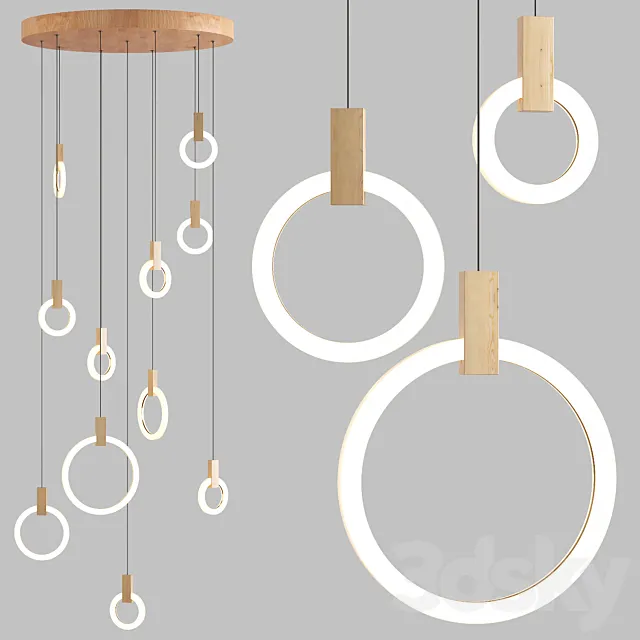 Scandinavian pendant lamps 062 3D Model