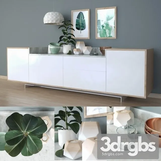 Scandinavian Sideboard Of Chest 3D Model Download