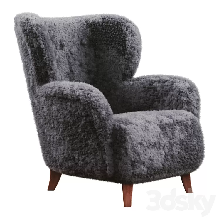 Scandinavian vintage armchair 3D Model Free Download Scandinavian vintage armchair 3D Model Free Download
