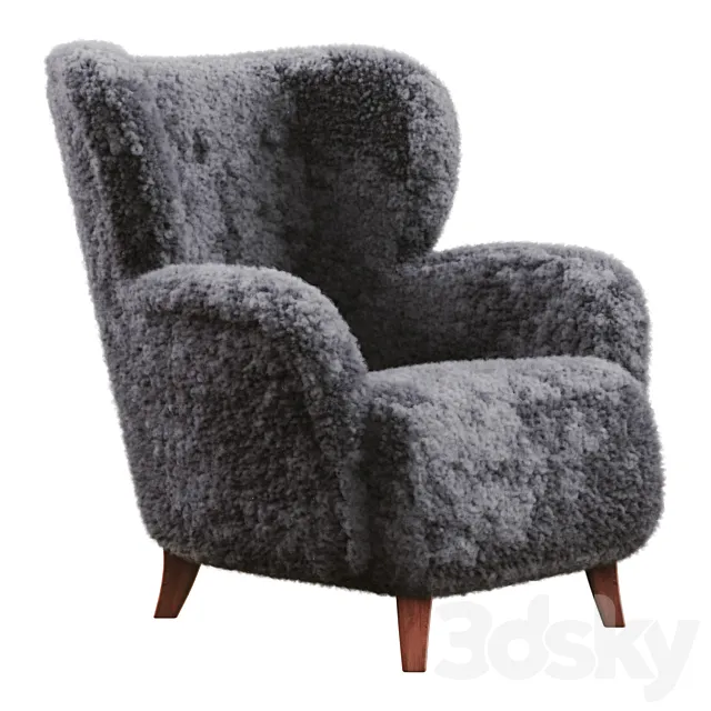 Scandinavian vintage armchair 3DModel Scandinavian vintage armchair 3DModel