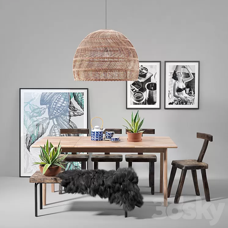 Scandinavian_set_003 3D Model