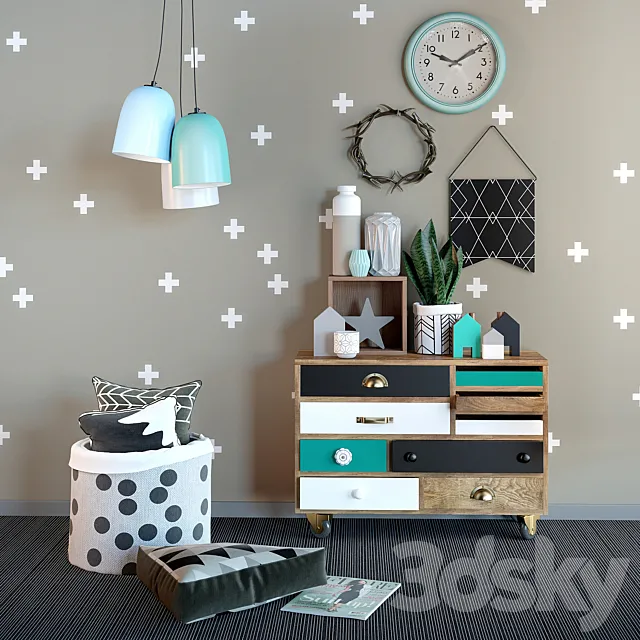 Scandinavian_set_004 3D Model