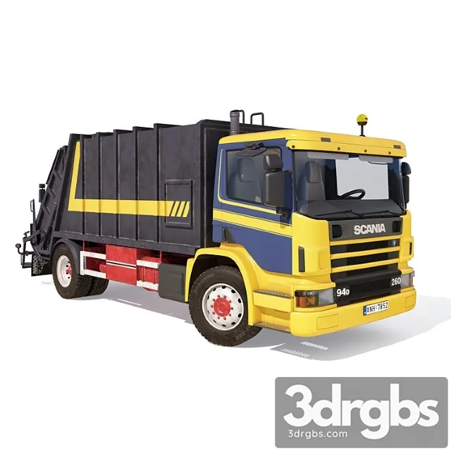 Scania-p94-garbage-truck 3D Model Download