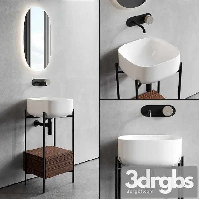 Scarabeo Ceramiche Diva Floor Standing Vanity Unit Set 1 3D Model Download