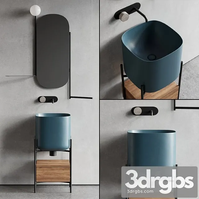 Scarabeo Ceramiche Diva Floor Standing Vanity Unit Set 2 3D Model Download