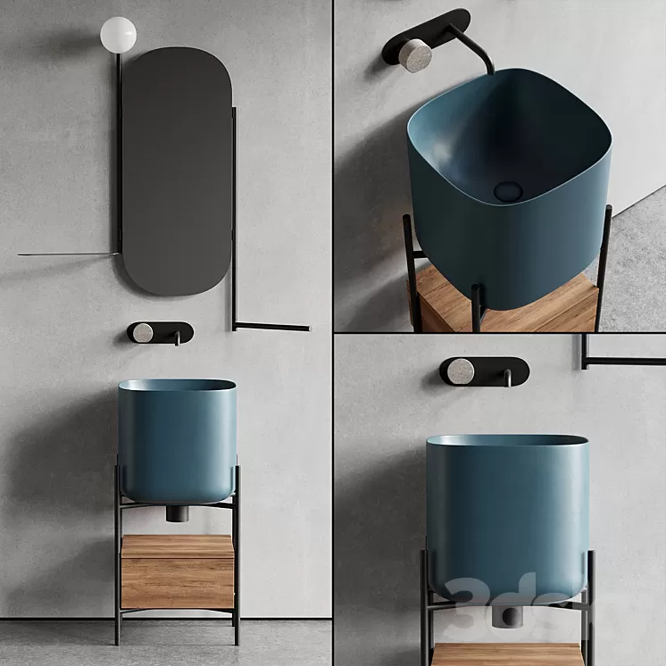 Scarabeo Ceramiche Diva Floor-standing Vanity Unit Set 2 3D Model Scarabeo Ceramiche Diva Floor-standing Vanity Unit Set 2 3D Model