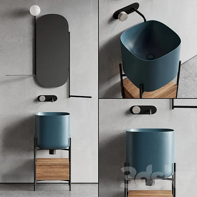 Scarabeo Ceramiche Diva Floor-standing Vanity Unit Set 2 3DModel Scarabeo Ceramiche Diva Floor-standing Vanity Unit Set 2 3DModel