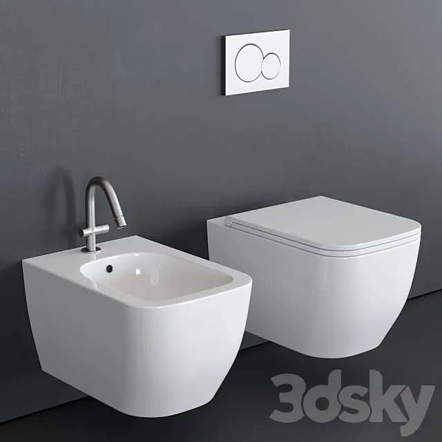 Scarabeo Ceramiche Teorema 2.0 Wall-Hung WC 3D Model
