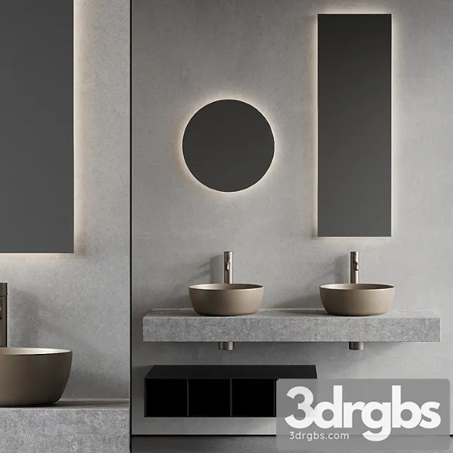 Scarabeo Ceramiche Topline Vanity Unit Set 2 3D Model Download