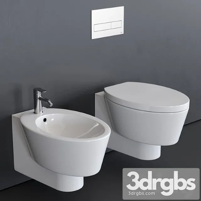 Scarabeo Ceramiche Wish Wall Hung Wc 3D Model Download
