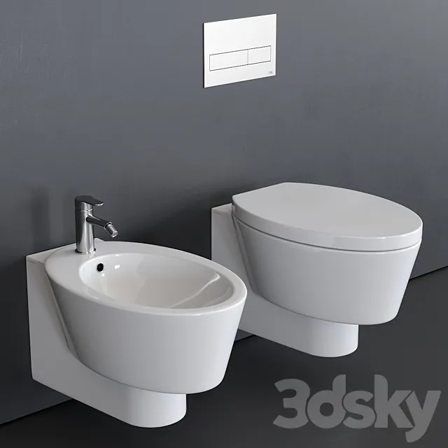 Scarabeo Ceramiche Wish Wall-Hung WC 3DModel