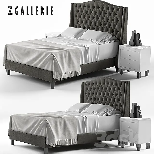 Scarlett Tufted Bed 3DModel