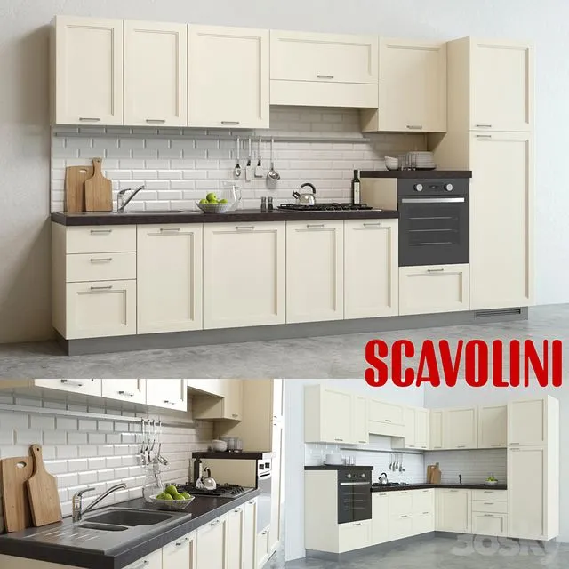 Scavolini Colony Kitchen 3D Model