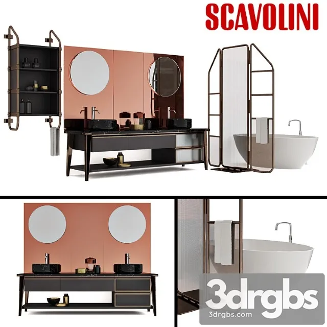 Scavolini Diesel Open Workshop Bathroom set 3D Model Download
