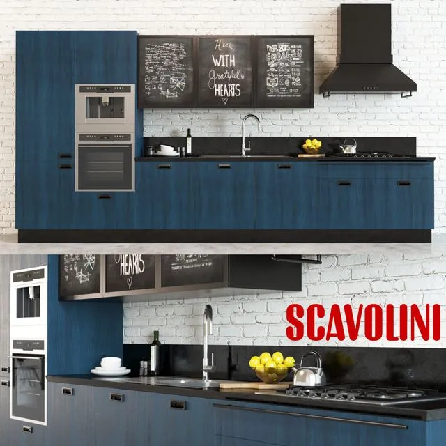 Scavolini Diesel Social Kitchen 2 3D Model