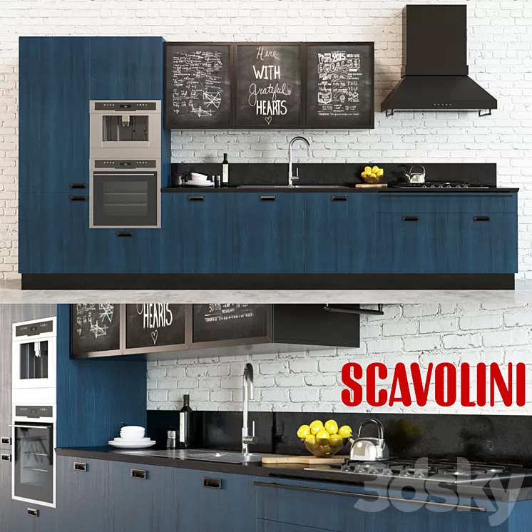 Scavolini Diesel Social Kitchen 2 3D Model Scavolini Diesel Social Kitchen 2 3D Model